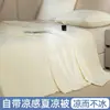 Colcha de Seda Refrigerante Clase A para Verano, Colcha Individual para Aire Acondicionado, Colcha Delgada de Seda Hielo para Verano, Lavable a Máquina, Gris de Lujo Ligero de Alta Gama