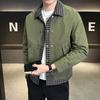 Jaqueta Xadrez Falsa de Duas Peças Masculina com Lapela Nova Primavera e Outono 2025 Top de Trabalho Solto com Patchwork Primavera