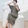 Camisón de verano de algodón y seda, bonito y holgado, para primavera y otoño, fino, de algodón artificial, de manga corta, talla grande