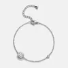 Pulseira Exquisita Estilo Vintage de Hong Kong para Mulheres, Pulseira com Pingente Quadrado Níquel Banhado a Ouro 16K Joias Atacado