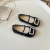 Sapatos de Princesa para Meninas 2026 Primavera Novo Estilo Strass Prata para Performance Infantil Sapatos Planos de Couro com Cristal Sapatos Individuais
