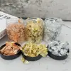Hojas de Pan de Oro, Peso Neto 3g Pan de Oro Roto Embotellado, Pan de Plata, Hojas de Pan de Cobre, Lentejuelas de Papel de Aluminio para Manicura Transfronteriza