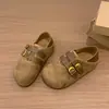 Sapatos Mula Fashion com Fivela Aumento Interno da Altura Dupla Face para Mulheres 2026 Outono Novo Versátil Slip-On Mocassim de Solado Grosso Sapatos Individuais