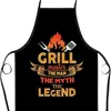 Amazon Venta Caliente Transfronteriza Delantal de Chef Sin Mangas con Estampado Digital Patrón de Tijeras Ropa de Trabajo Al por Mayor