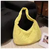 Nuevo Estilo Transfronterizo Otoño/Invierno Marca de Moda Bolsa Grande Plisada Nube Personalidad Nicho Cuadros Bolsa Tote de Gran Capacidad Bolso de Hombro