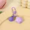 Serie de Colores Macaron Fresco Versátil Estrella Materiales Hechos a Mano Colorido Estrella de Cinco Puntas Llavero Accesorio Colgante