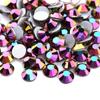 Venda Quente Transfronteiriça Galvanizado AB Cor Cristal Vidro Nail Art Flat Diamond Mobile Phone Case Prego Natal Cor Jóias Acessórios