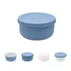 Taza de silicona de grado alimenticio para beber tazón de silicona vajilla para bebé lonchera para estudiante resistente a altas y bajas temperaturas caja bento lonchera de silicona