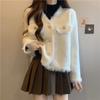 2025 Chaqueta de Moda Versátil Estilo Tweed Otoño e Invierno Nuevo Estilo Coreano Suelta Accesible Lujo Suéter Corto Cárdigan para Mujer