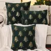 Comercio Exterior Transfronterizo Funda de Almohada Navideña Felpa Árbol de Navidad Bordado con Lentejuelas Decoración para Fiesta Navideña Dropshipping