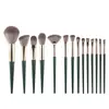 Brocha de maquillaje Cangzhou 14 Green Cloud, ideal para principiantes, con cerdas suaves, para sombras de ojos y nariz, herramienta de maquillaje de belleza.