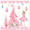 Mm308 Nogal Hada Fiesta de Navidad Festividad Cumpleaños Vajilla 8 Personas Set de 4 Piezas Plato de Papel Vaso de Papel