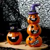 Nuevo producto transfronterizo: Decoraciones de Halloween, manualidades de resina de calabaza sonriente estilo europeo, adornos de escritorio para el hogar