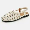 Sandálias rasteirinhas de trama vazada para mulheres, para uso externo no verão, nova moda resort 2026 sandálias romanas S7006-8