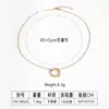 Collar de acero inoxidable dorado estilo ins europeo nuevo Collar creativo de nudo de lazo de lujo ligero para mujer nicho versátil