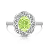 Anel Coroa de Flor de Ovo de Pombo com Corte Flor de Gelo de Pedra Preciosa Colorida Mais Vendido no TikTok Inlaid com Joias de Diamante de Alto Carbono Super Brilhantes para Transmissão ao Vivo Dropshipping