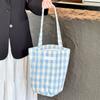Bolso de Mano a Cuadros Fresco y Sencillo Estilo Coreano para Teléfono Móvil, Bolso Cruzado Mini Casual, Bolso de Hombro, Bolso Sencillo para Teléfono Móvil de Estudiante