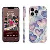 Comércio Exterior Mais Vendido Capa de Celular Estilo Coreano Coração Roxo Degradê Película de Cobertura Total para iPhone17 Capa Protetora para Celular Apple 16