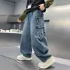 Jeans para niño 2026 nuevo estilo de otoño, pantalones para niños grandes, pantalones de pierna recta para primavera y otoño, pantalones largos para niño, estilo callejero moderno