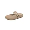 Zapatos planos para mujer 2026, estilo nuevo, puntera redonda, con aumento interno de altura, adecuados para faldas, doble hebilla, versátiles para otoño, estilo Mary Jane, mules poco profundos