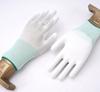 Guantes Blancos con Palma y Dedos Recubiertos de PU, Protección Laboral, Antideslizantes, Resistentes al Desgaste, Recubrimiento Antiestático, Venta al por Mayor para la Industria Electrónica, Grado Industrial
