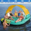 Isla Flotante Inflable Bestway, Balsa Flotante, Casa Flotante, Colchón de Aire, Piscina, Sillón Plegable Flotante para Agua