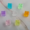 Acessórios DIY Caixa de Papelaria Capa de Celular Acessórios de Cabelo Cartão de Cabelo Adesivos para Geladeira Acessórios Cubos de Gelo Coloridos Tridimensionais de Acrílico