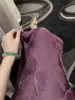 Estilo Chino Otoñal Nuevo Traje de Mujer de Alta Gama Morado Lentejuelas Moda Chaqueta de Algodón Falda de Color Sólido N9012
