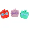 Bolsa de Moedas Quadrada com Laço Colorido de Doce Silicone Laço Nova Bolsa de Chave de Silicone Porta-Moedas