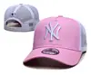 Gorra de Béisbol de Malla Trendy de Marca al por Mayor para Mujer, Nuevo Estilo Primavera y Verano, Logo Grande Bordado, Gorra de Malla Transpirable para el Sol