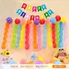 Guirnalda de Borlas de Colores Rollo de Papel Pared de Globos para Decoración del Primer Cumpleaños de Niños Escena de Montaje Pared de Fondo para Fotos