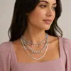 Collar con colgante de estrella multicapa con cadena de hueso de serpiente de metal sexy de moda transfronteriza europea y americana para mujer