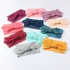 Nuevo Bebé 23 Colores Accesorios para el Cabello con Capucha Niños Color Sólido Suave Ancho Orejas de Conejo Diadema de Nailon Turbante para Bebé