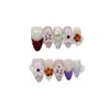 Nai Zi Unhas Usáveis Puramente Feitas à Mão Novo Modelo Outono/Inverno B068 Esculpido Pintado à Mão Estilo Francês Estilo Exportação Adesivos de Unha Elegantes