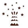 Decoração Digital de Aniversário Lua Cheia Cem Dias Montagem de Festa de Primeiro Aniversário Adereços para Fotos Adesivos de Parede Cor Café Série Floresta Pacote
