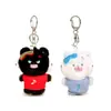Auriculares Bluetooth Serie Mascota Esponjosa Original Jinnew Colgante de Peluche Llavero de Roca Muñeca