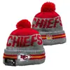 Gorro de Punto Cálido NFL Otoño/Invierno para Hombres y Mujeres, Gorro con Letra Bordada Estilo Pop y Pompón