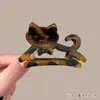 Bonito pasador de garra de gato de dibujos animados para recogidos, pasador de pelo de alta gama, pinza de tiburón estilo Maillard, accesorio para el pelo