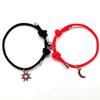 Pulsera Magnética de Pareja Sol y Luna Yunjin Nueva Colección Transfronteriza Trenzada con Cuerda Ajustable para Hombres y Mujeres