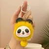 Chaveiro Popular Panda Vermelho Fofo Bola de Pelo Pingente de Bolsa Bola de Pelo Sintético Chaveiro de Carro Evento Pequeno Presente