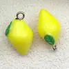 Resina Desenho Animado Fofo Realista 3D Morango Limão Fruta Chaveiro Pingente Acessório DIY