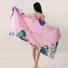 Nova Toalha de Praia para Natação Absorvente de Água Secagem Rápida Estampada Digital Atacado Transfronteiriço Veludo Double-Face Macia Toalha de Banho Esportiva