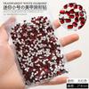 Tendencia de Internet Año Nuevo Tamaño Mini Diamante Rojo Grande Forma Plana Arte de Uñas de Novia Súper Flash Decoración de Uñas de Pedrería