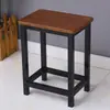 Taburete de acero y madera taburete cuadrado engrosado taburete de estudio taburete para el hogar taburete de color taburete de comedor taburete para escritorio de entrenamiento