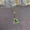 Collar de Qilin Rojo de Año Nuevo Calabaza Roja para Mujer Oro Rosa 18K Jade Verde Estilo Chino Diamante Incrustado Cadena Clavicular Doble Calabaza