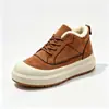 Zapatos cálidos de otoño e invierno para hombre con punteras reforzadas, forro acolchado, suelas gruesas y disponibles en tallas grandes; zapatos casuales de algodón, disponibles para comprar en tiendas físicas