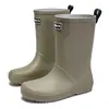 Botas de Lluvia de Moda Transfronterizas de Caña Alta para Niños, Antideslizantes, Impermeables, Zapatos de Goma para Senderismo al Aire Libre de Suela Blanda, Zapatos de Agua Versátiles Engrosados para Bebés
