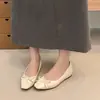 Zapatos de mujer estilo lazo francés, con plataforma para aumentar altura, punta cuadrada, de boca baja, colección otoño 2026, versátiles para combinar con faldas, adecuados para el trabajo y el uso diario