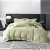 Conjunto de quatro peças outono e inverno alta qualidade lixado espesso capa de edredom lençol de cama capa de edredom cor sólida bordado roupa de cama conjunto de quatro peças
