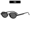 Nuevas Gafas de Sol Retro Ovaladas Personalizadas con Tachuelas de Moda para Chicas Populares Europeas y Americanas, Protección Solar para Vacaciones al Aire Libre, Gafas de Sol Transfronterizas